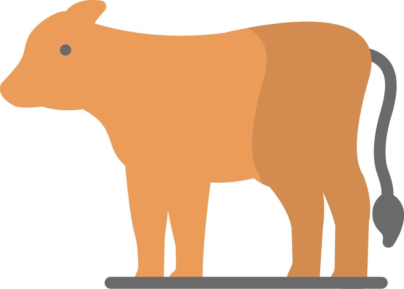 icono plano de vaca vector