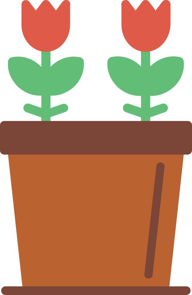 Plant Pot Flat Icon vector