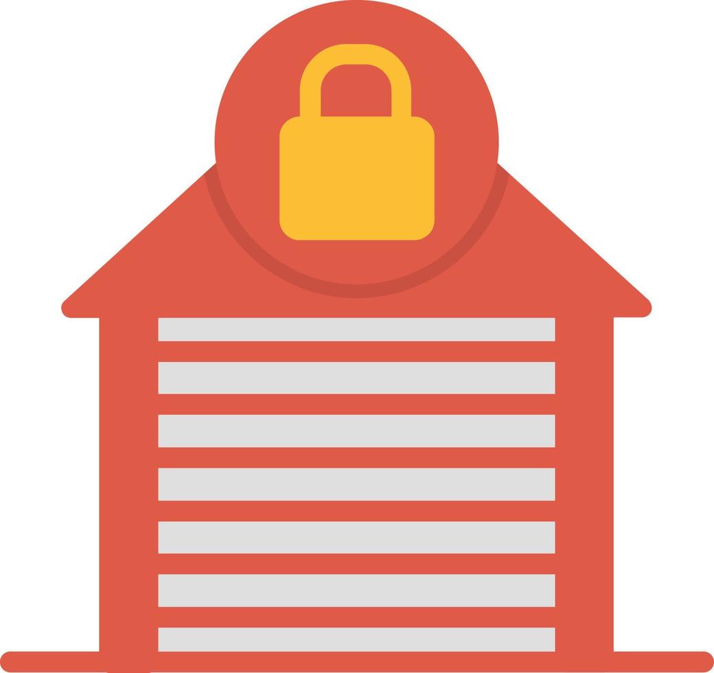 Garage Close Flat Icon vector