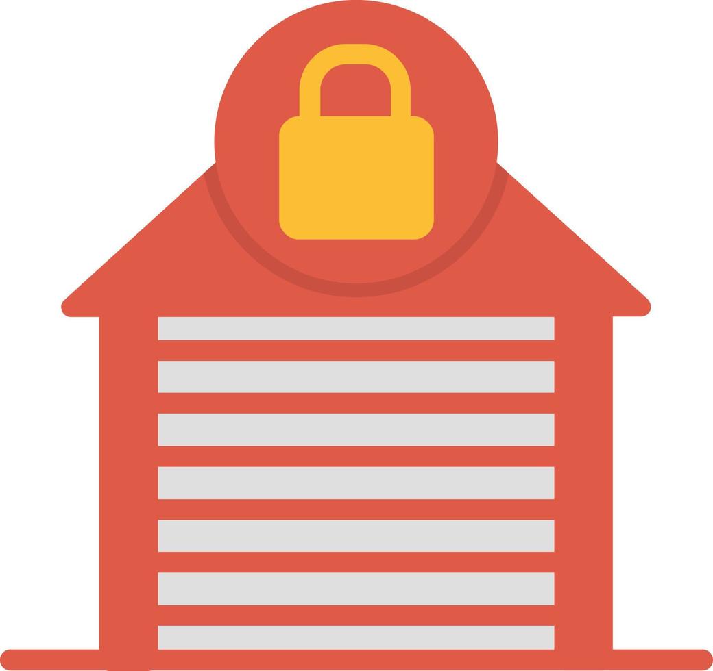 Garage Close Flat Icon vector