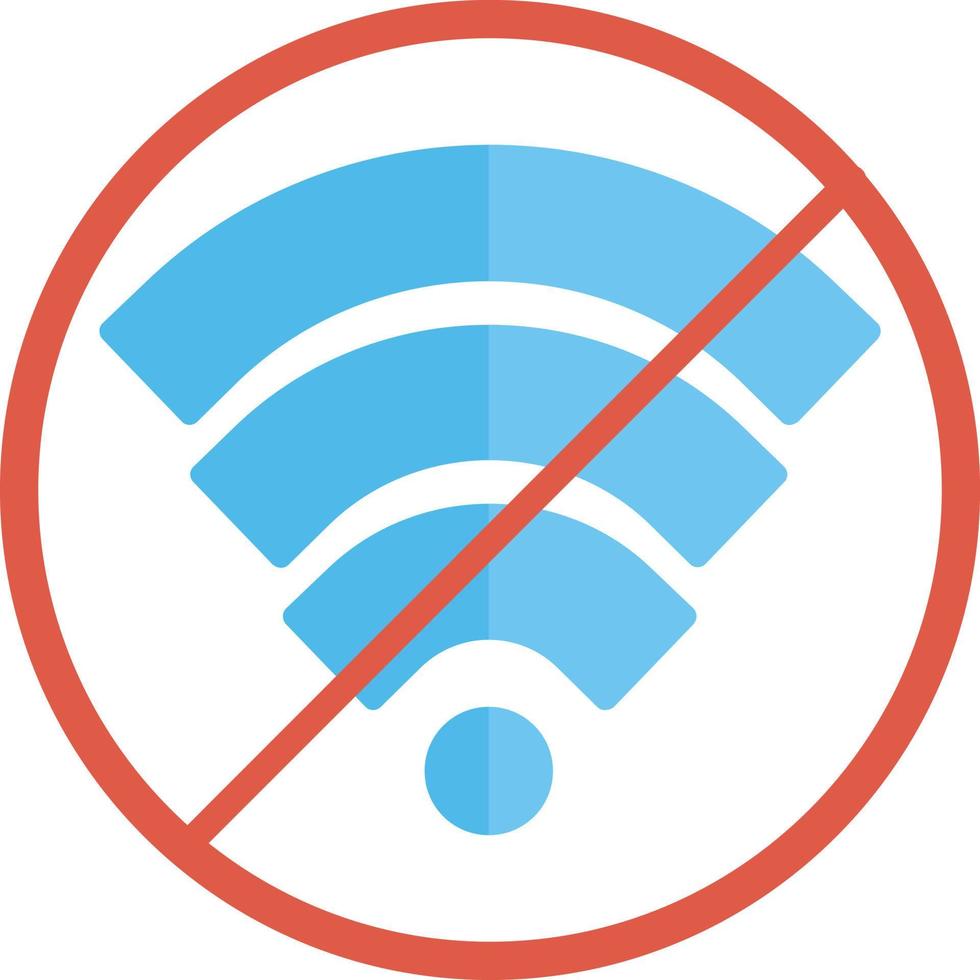 No Internet Flat Icon vector