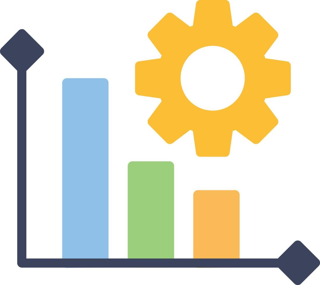 Bar Chart Flat Icon vector