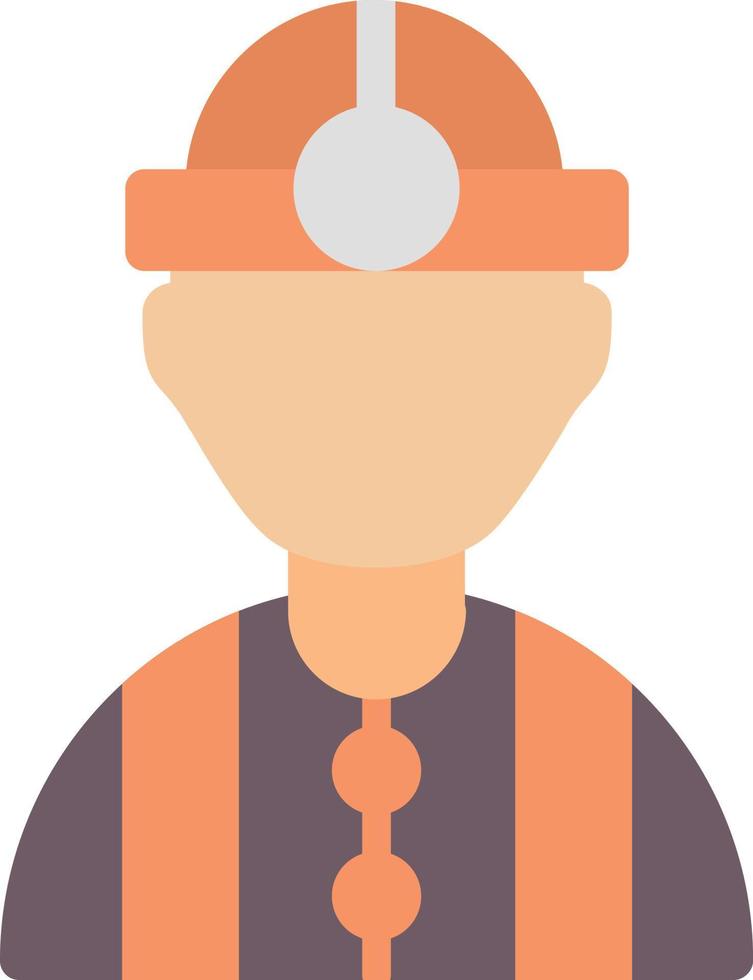 icono plano trabajador vector