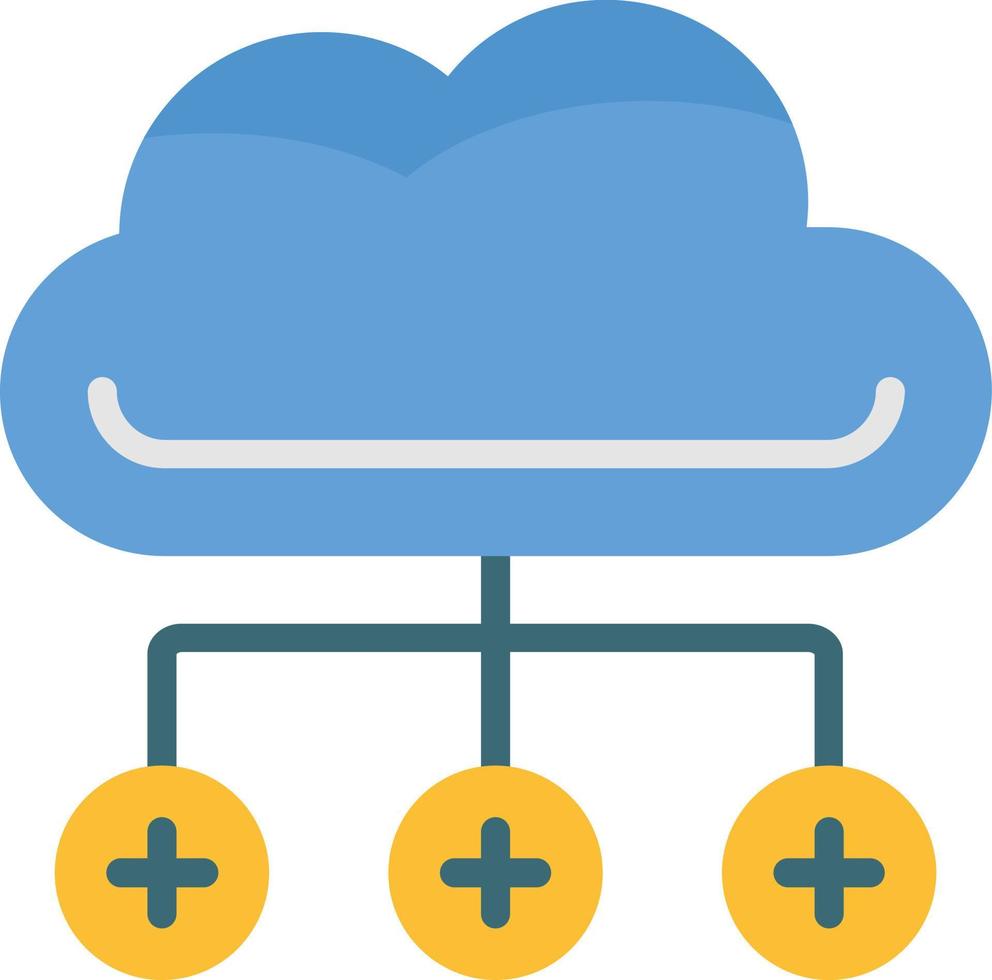 Cloud Computing Flat Icon vector