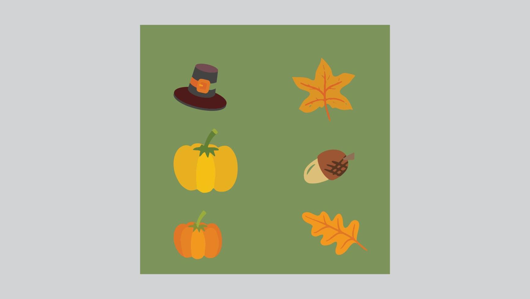 hand drawn Thanksgiving element illustration vector