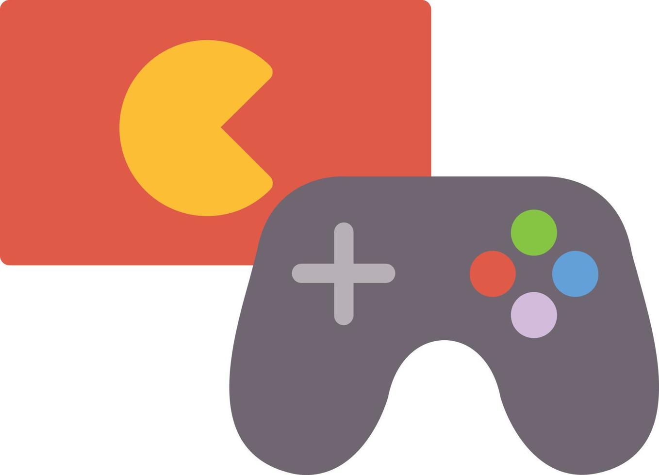 icono plano de la consola de juegos vector