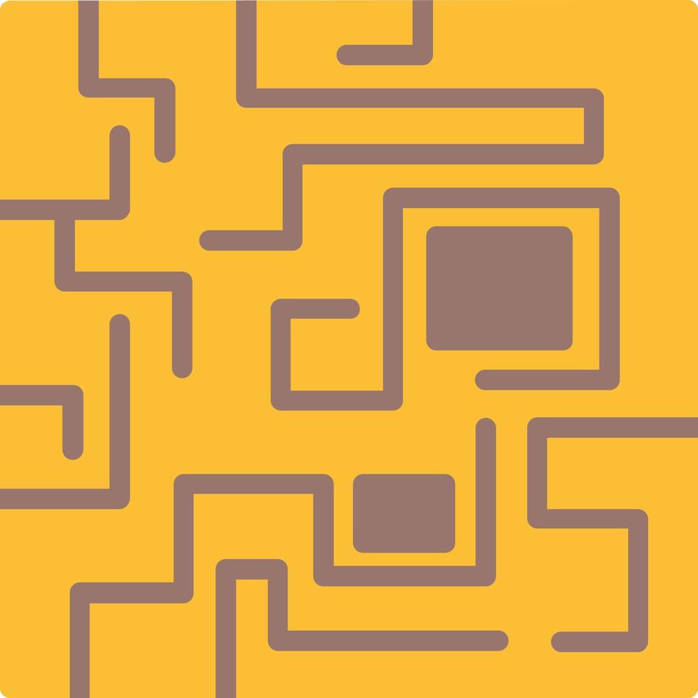 Labyrinth Flat Icon vector