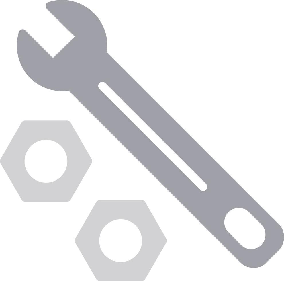 Wrench  And Bolt Flat Icon vector