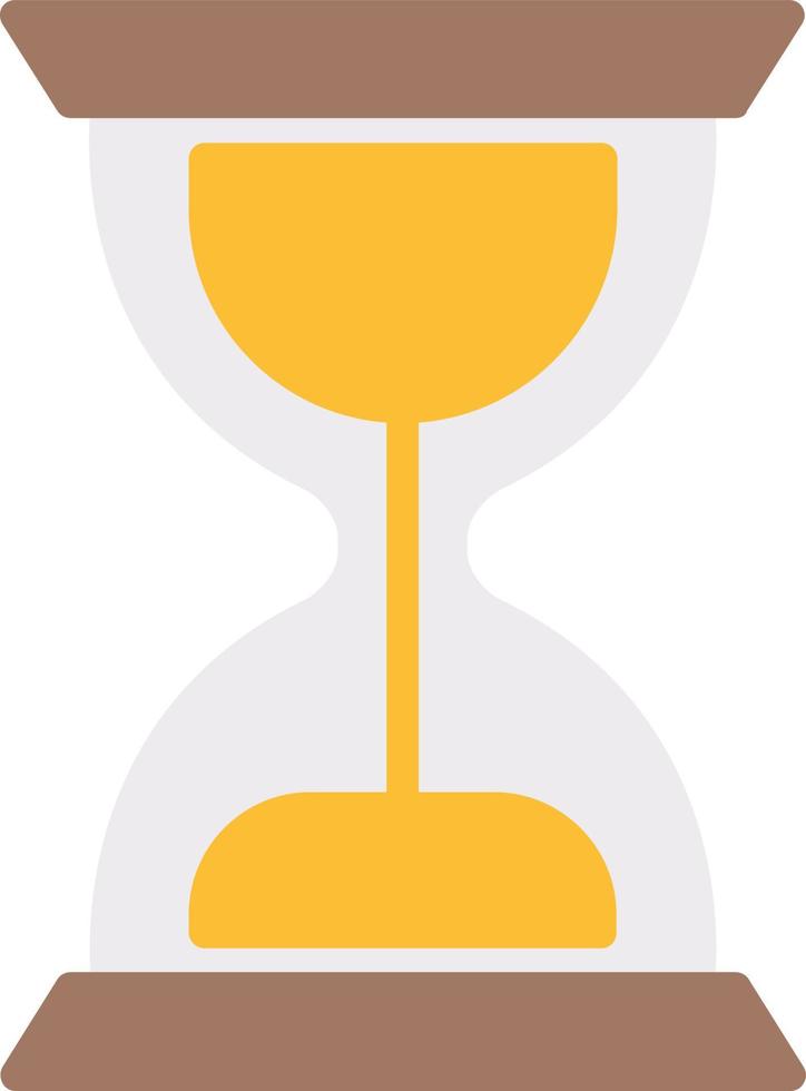 icono plano de reloj de arena vector