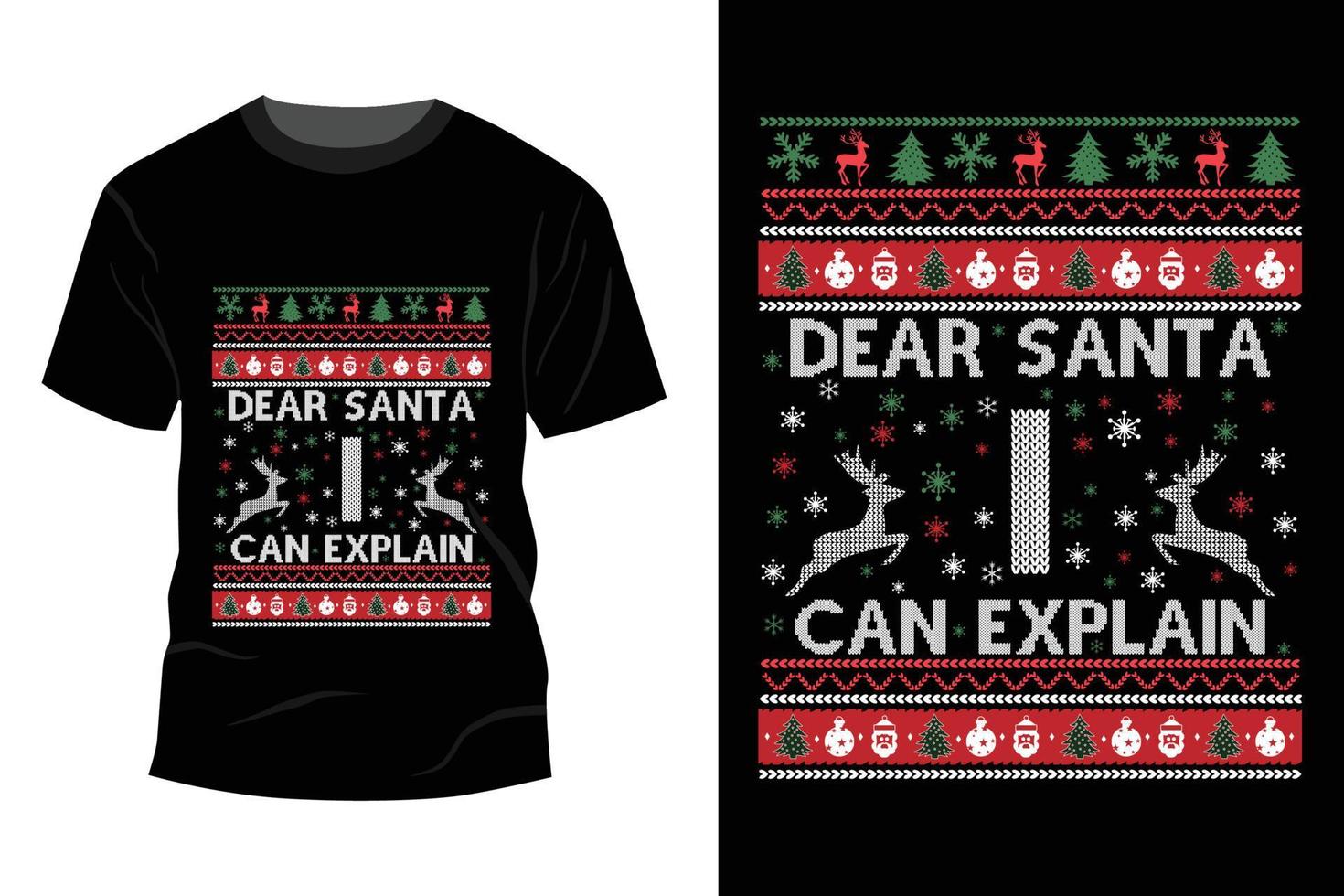 Christmas T-shirt Design vector