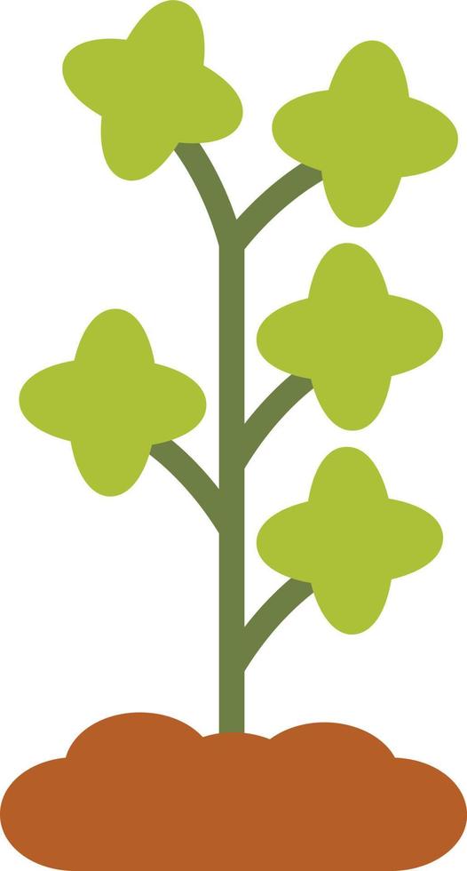 icono de planta plana vector