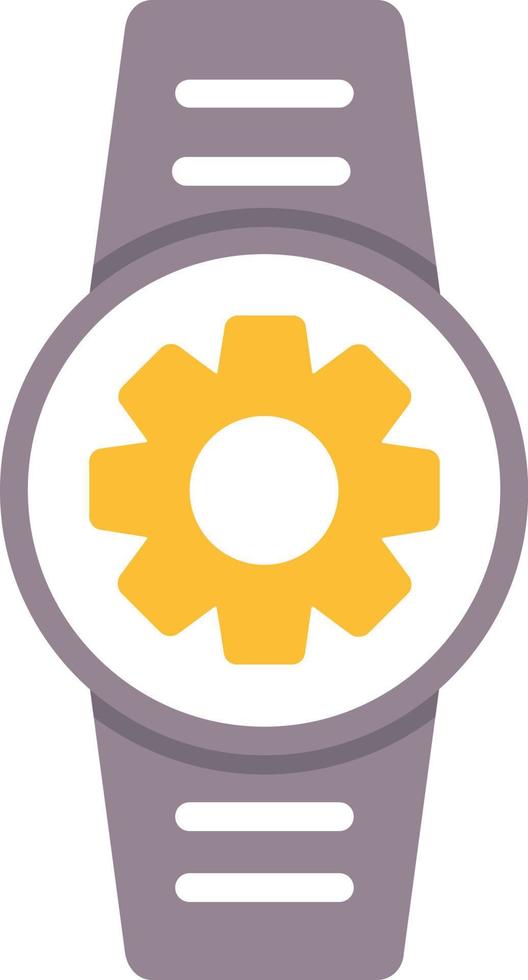 icono plano de reloj inteligente vector