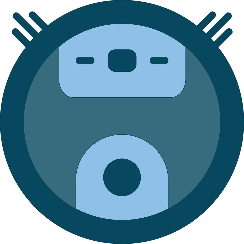 Robot Vacuum Cleaner Flat Icon vector