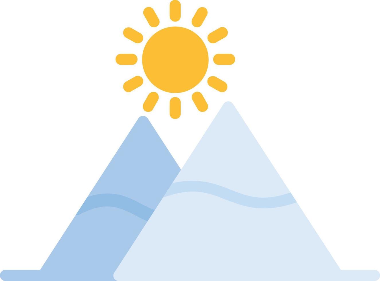 Mountain Flat Icon vector