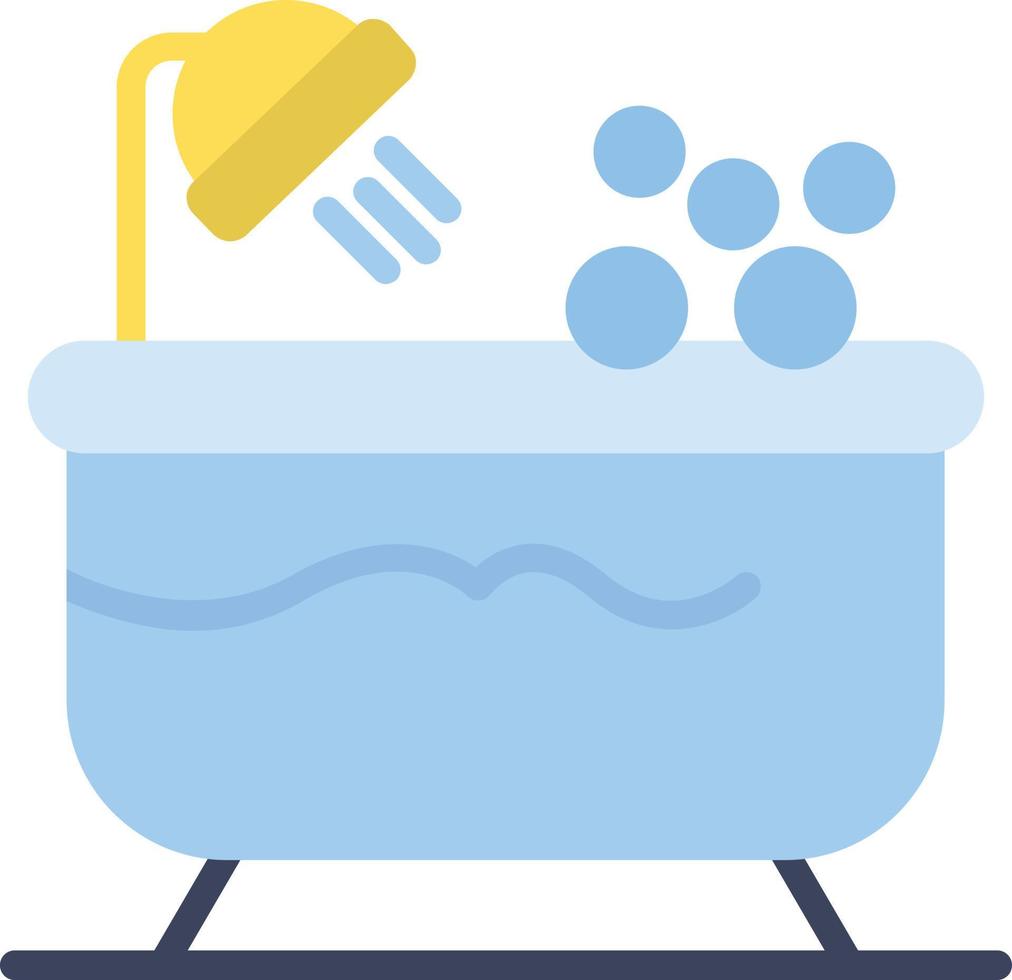 Bathtub Flat Icon vector