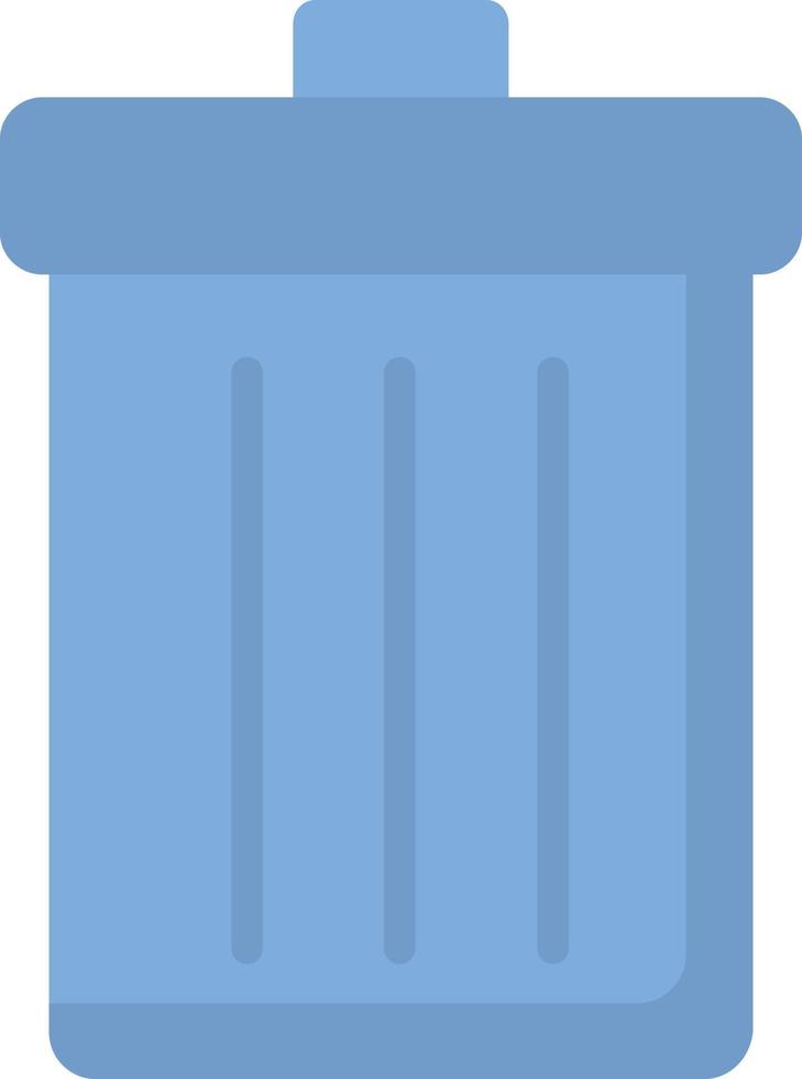 Trash Bin Flat Icon vector
