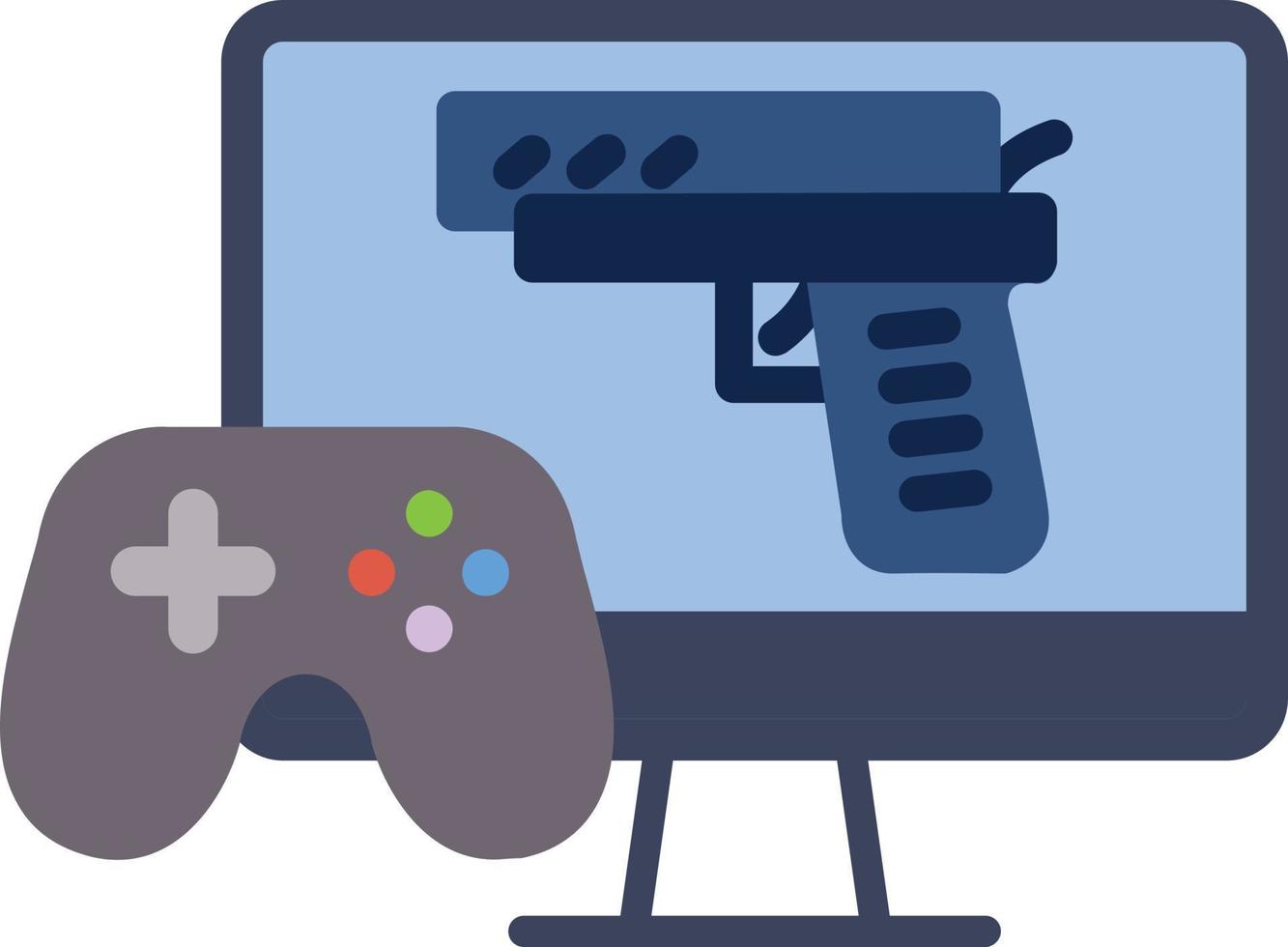 Shooting Game Flat Icon vector