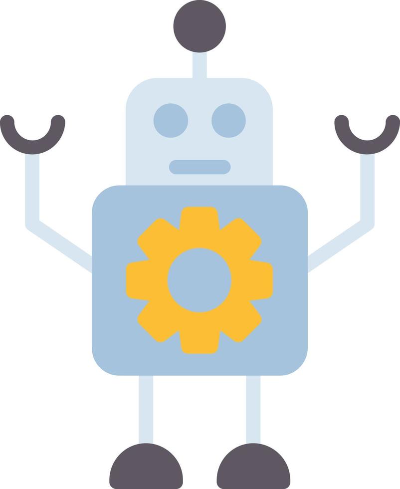 Robot Flat Icon vector