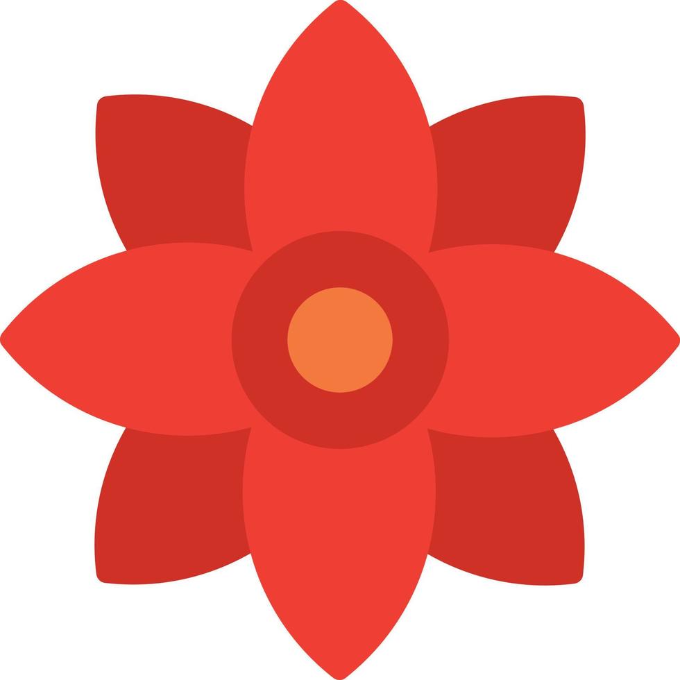 icono de flor plana vector