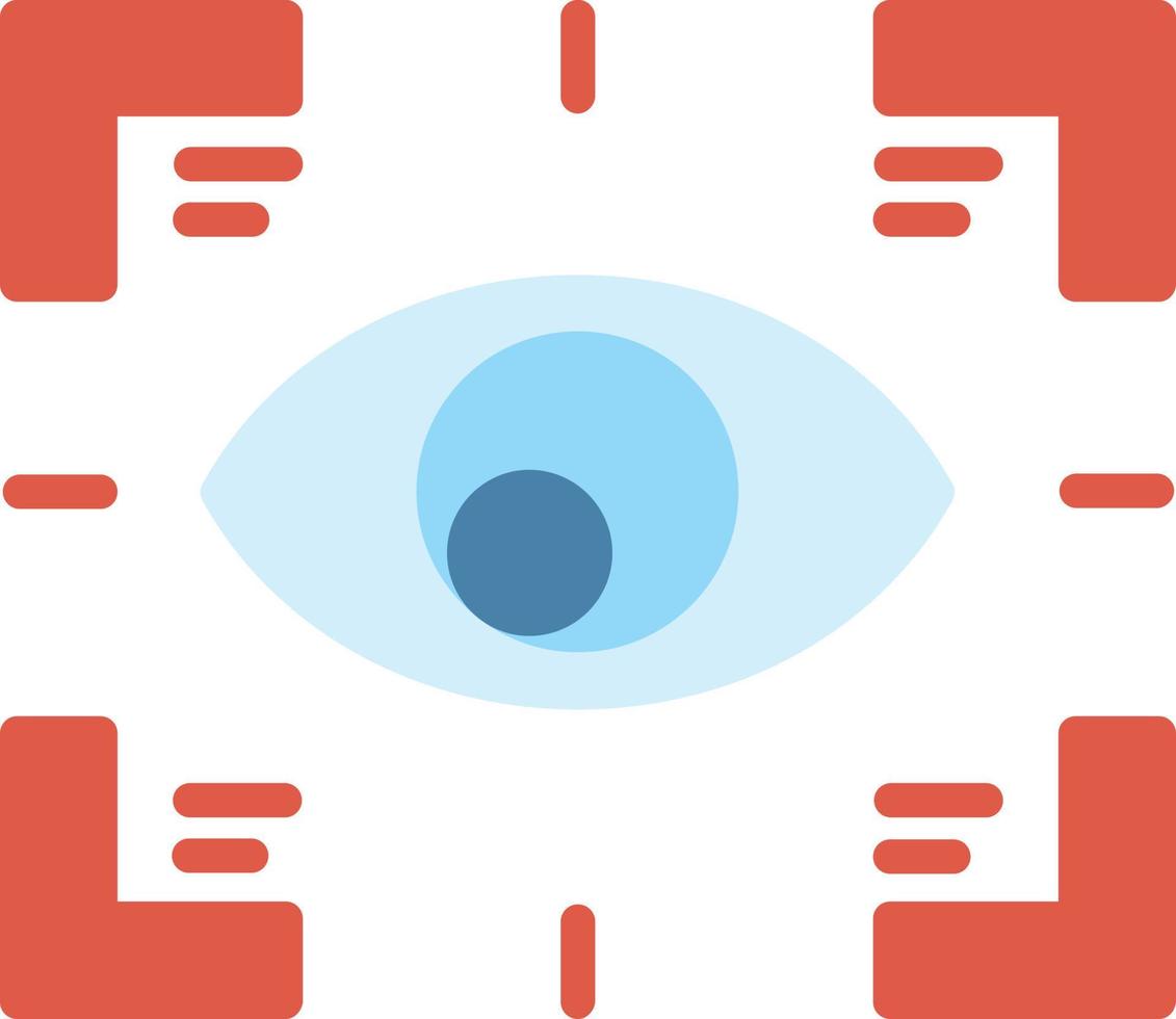 Eye Scanner Flat Icon vector