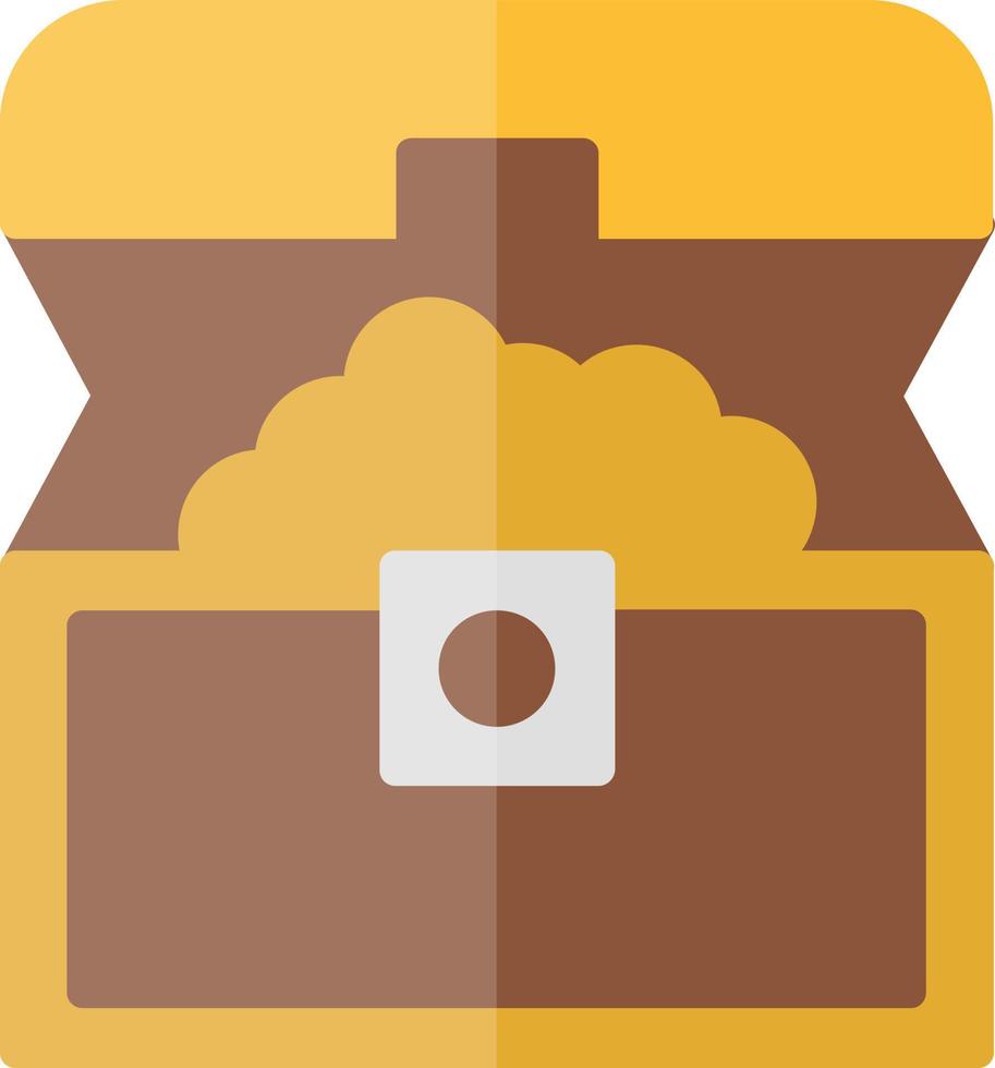 Treasure Chest Flat Icon vector