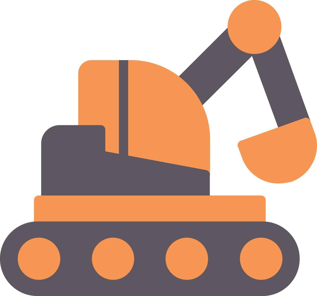 Digger Flat Icon vector