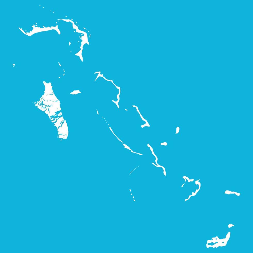 Bahamas Map Silhouette Vector Isolated Illustration