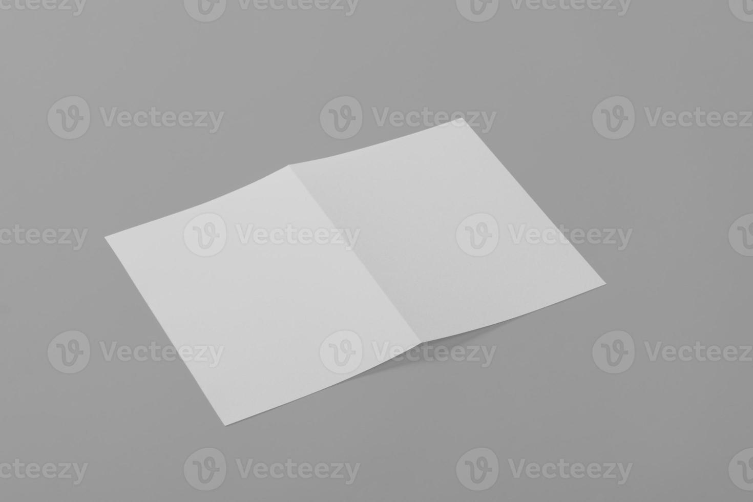 A4 Bifold Brochure Mockup Template with copy space for your logo or graphic design photo