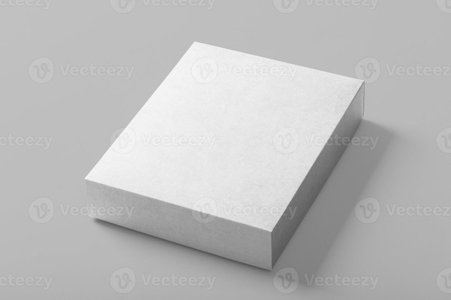 plantilla de maqueta de embalaje de caja blanca con espacio de copia para su logotipo o diseño gráfico, aislado sobre fondo blanco foto