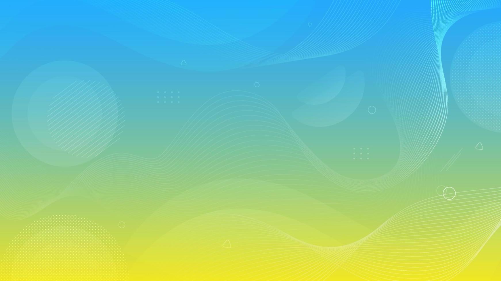 Abstract vector background with translucent geometric shapes and lines. Blue and yellow colors Ukrainian colors. Illustration with trending gradients for banners, landing pages, web design.