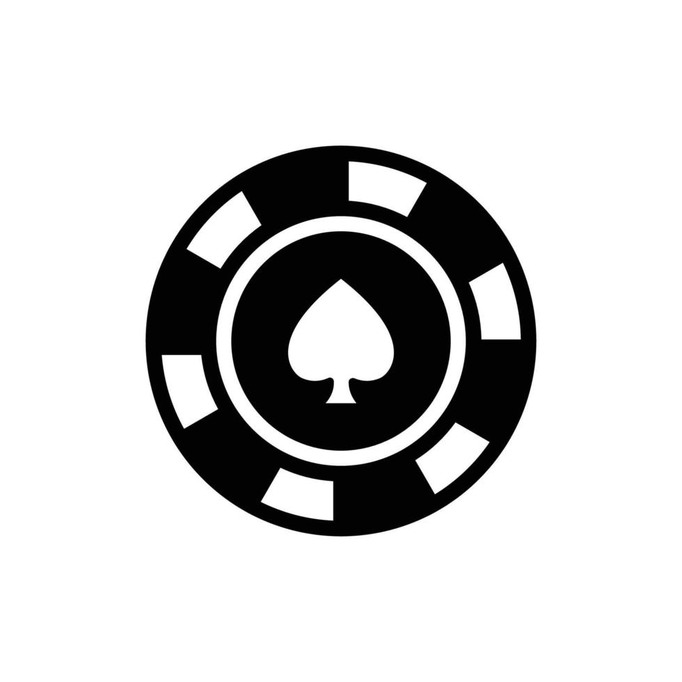plantilla de diseño de vector de icono de ficha de póquer