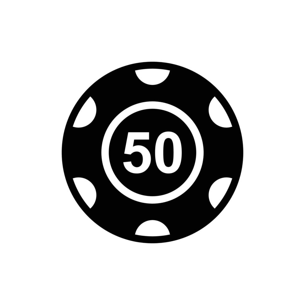 poker chip icon vector desgin template