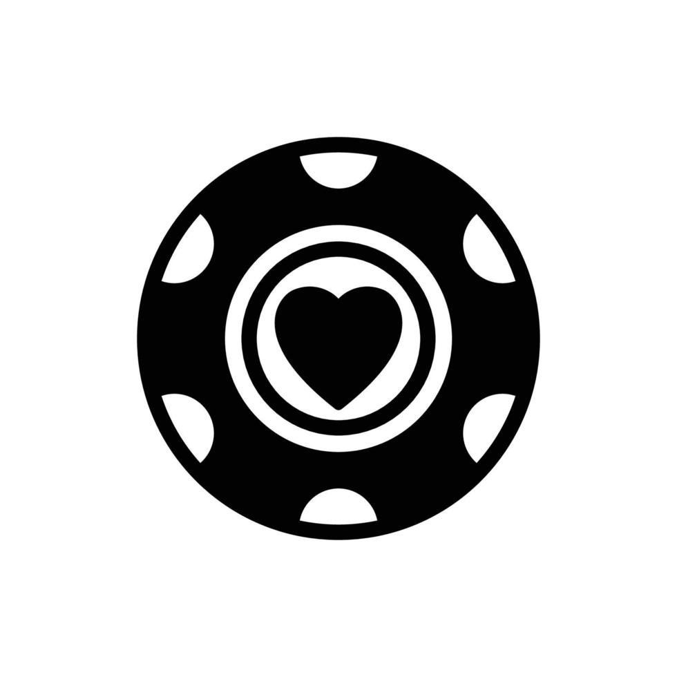 poker chip icon vector desgin template