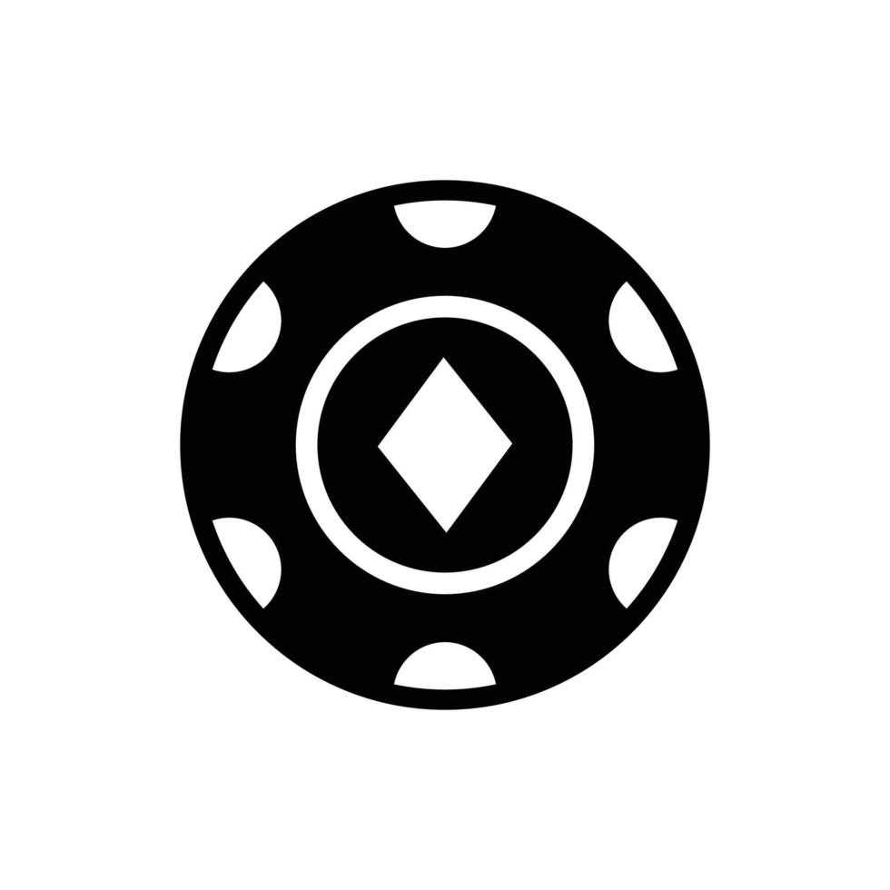 poker chip icon vector desgin template