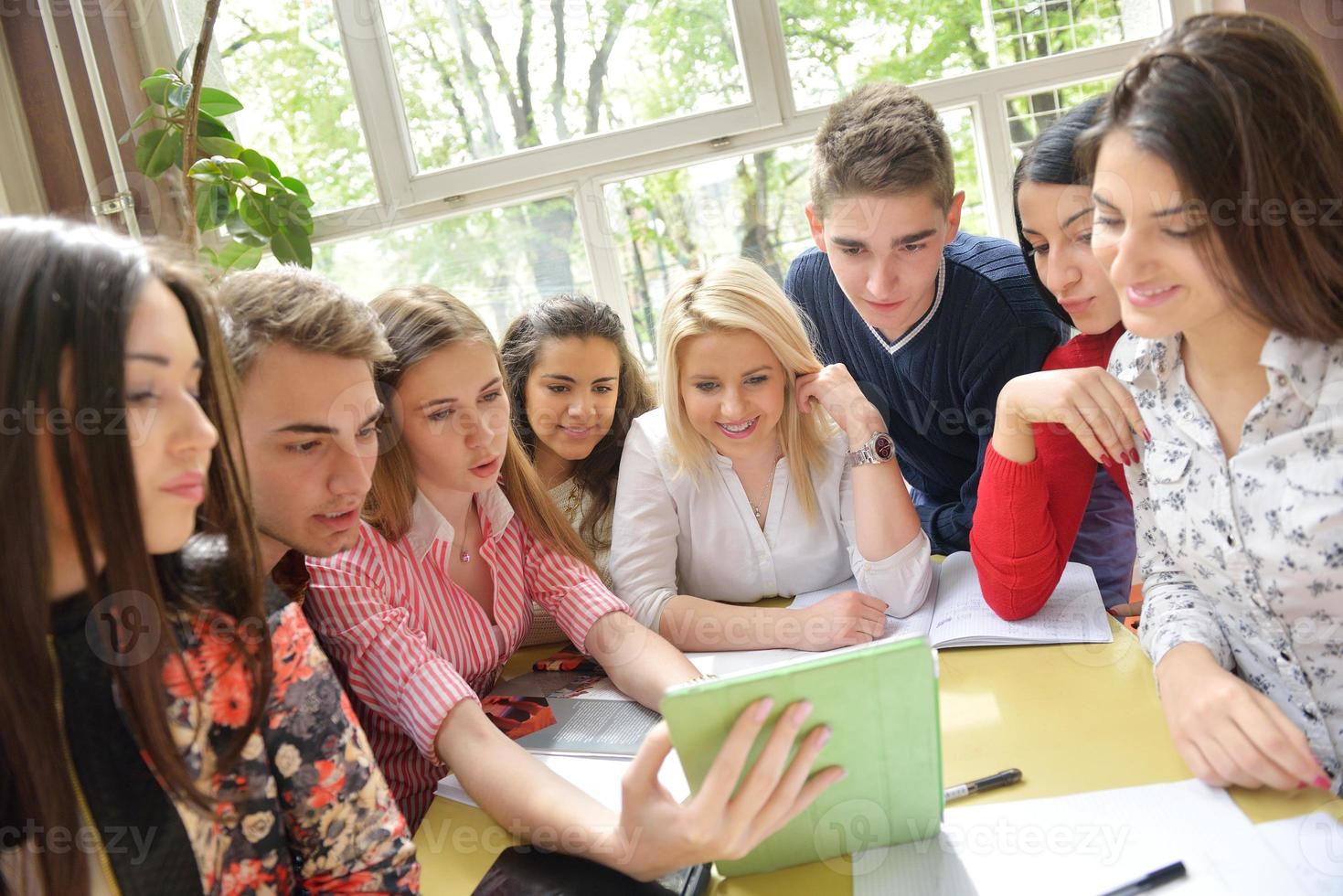 teens group in school photo