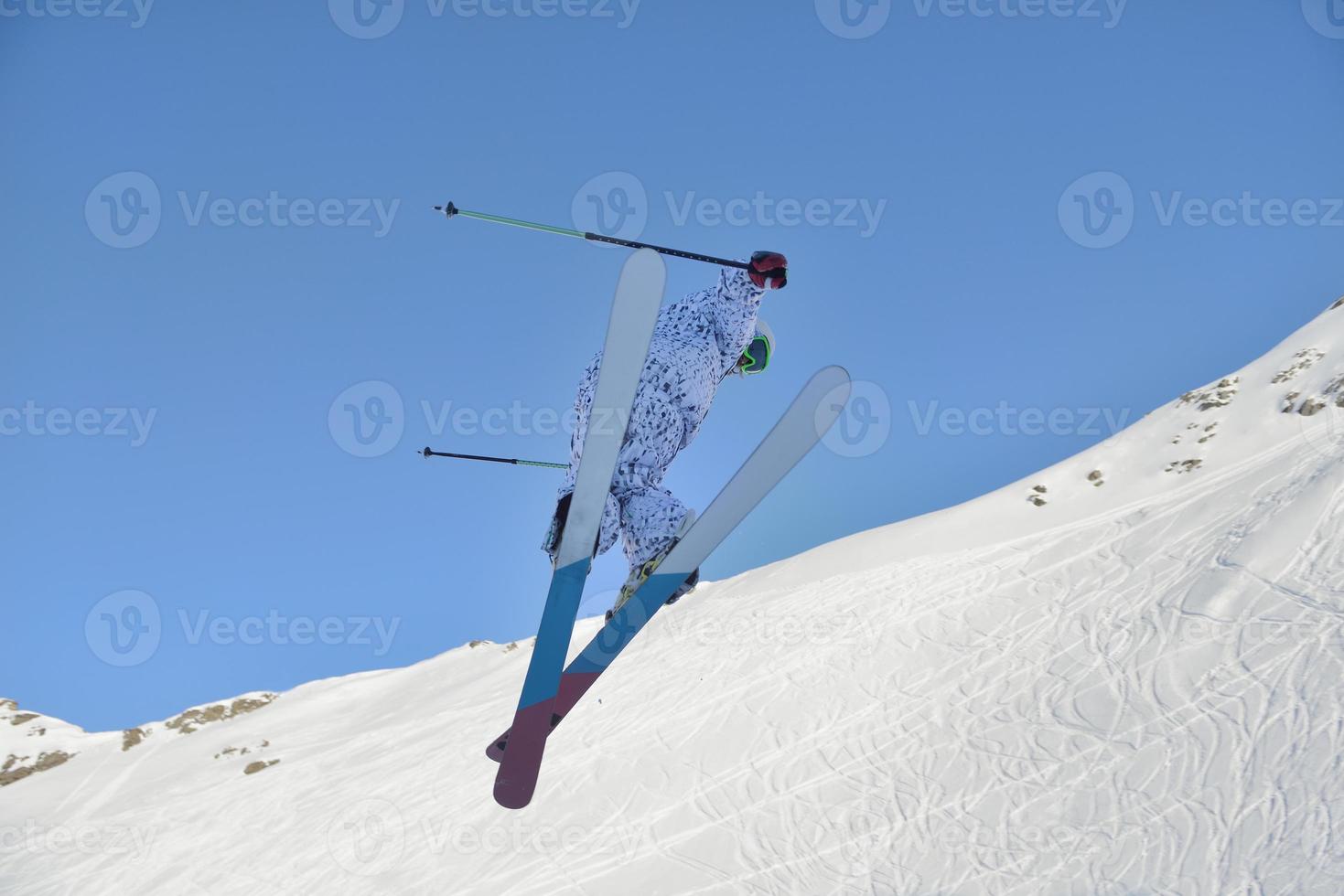 Ski jump view photo