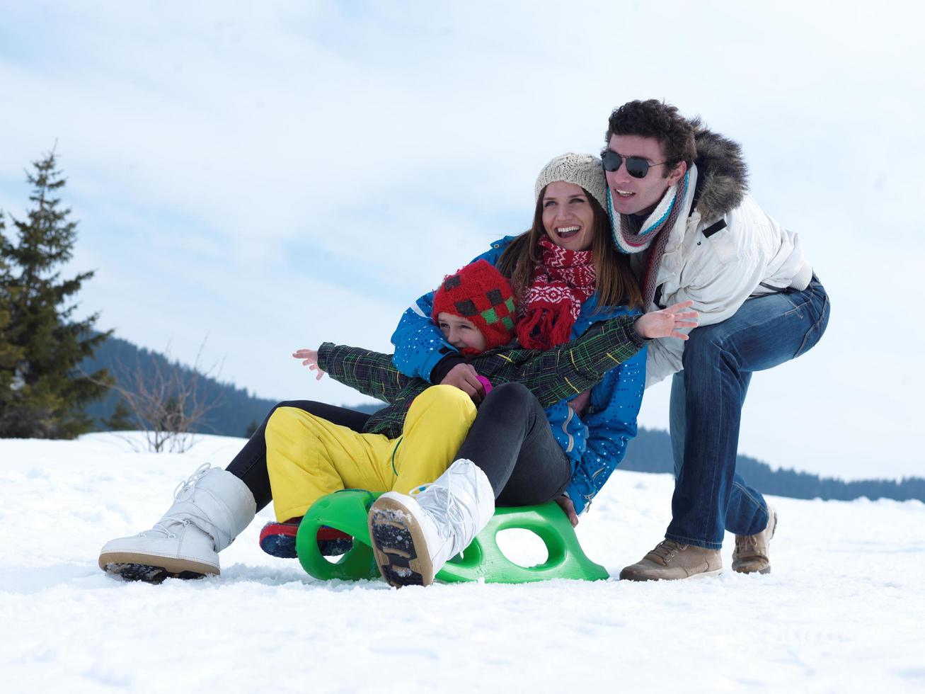 Winter family view photo