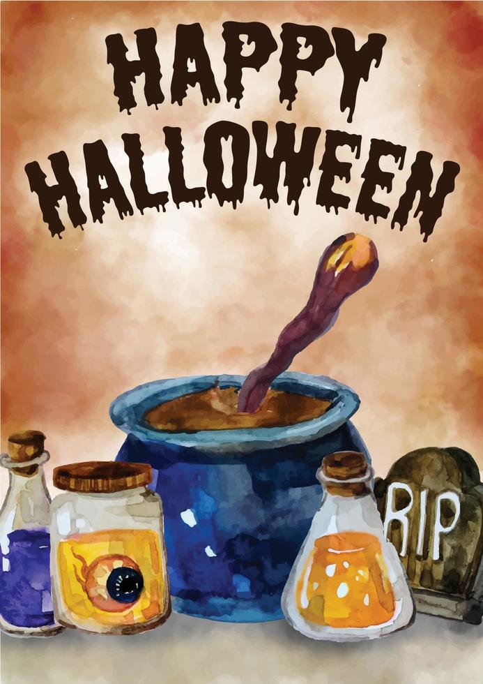 best halloween background watercolor vector