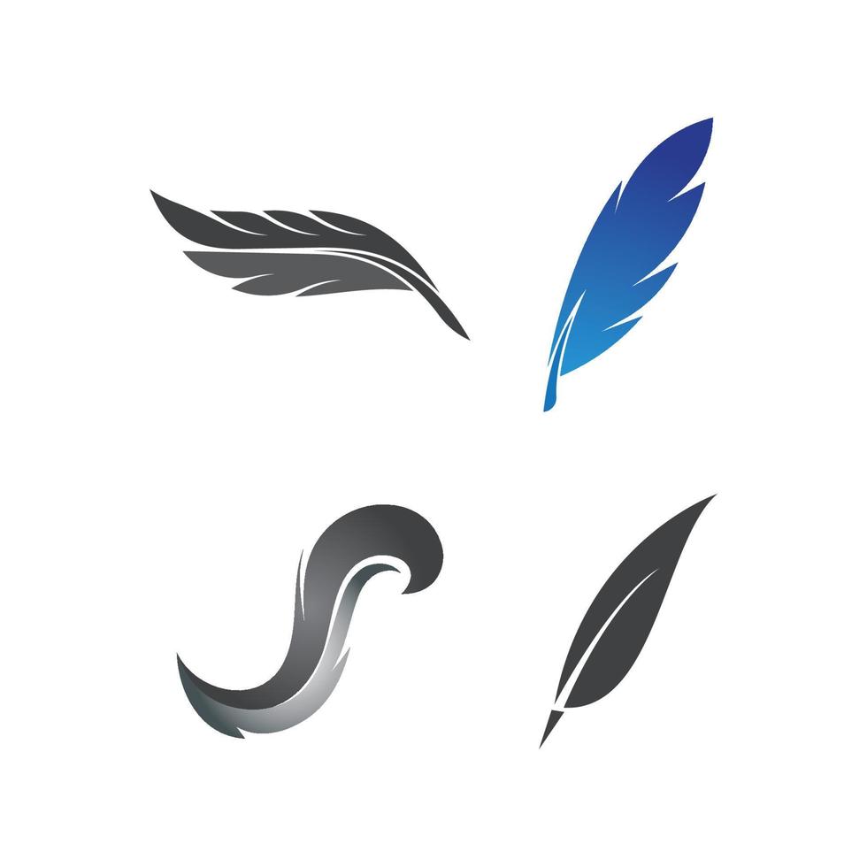feather logo vector template