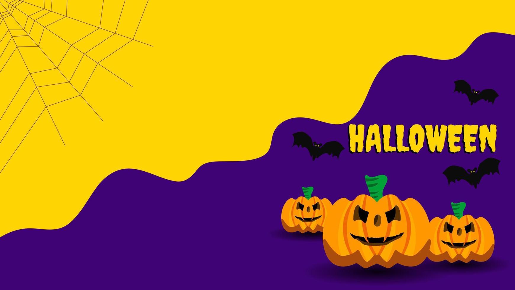 Halloween day background banner template vector