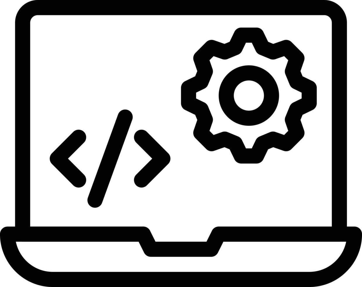 ilustración de vector de computadora portátil en un fondo. símbolos de calidad premium. iconos vectoriales para concepto y diseño gráfico.