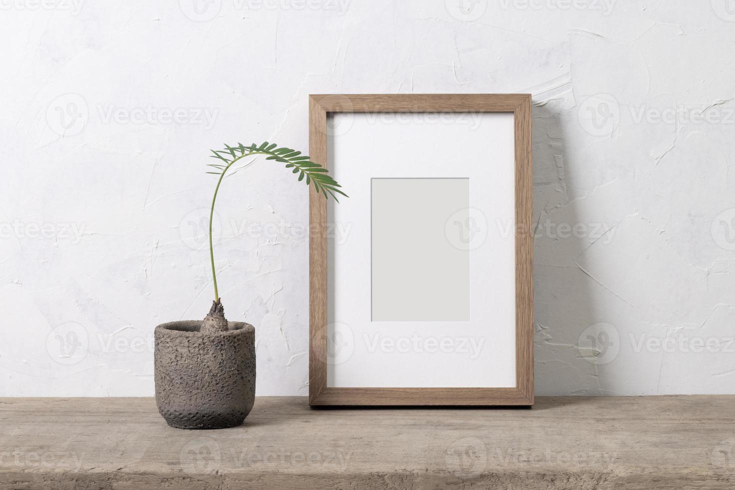 Wooden photo frames mockup with copy space for your photo or graphic design