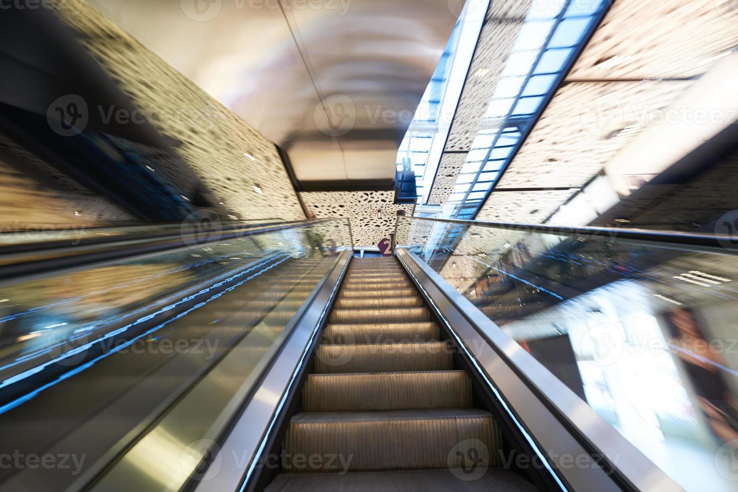 Shopping mall  escalators photo