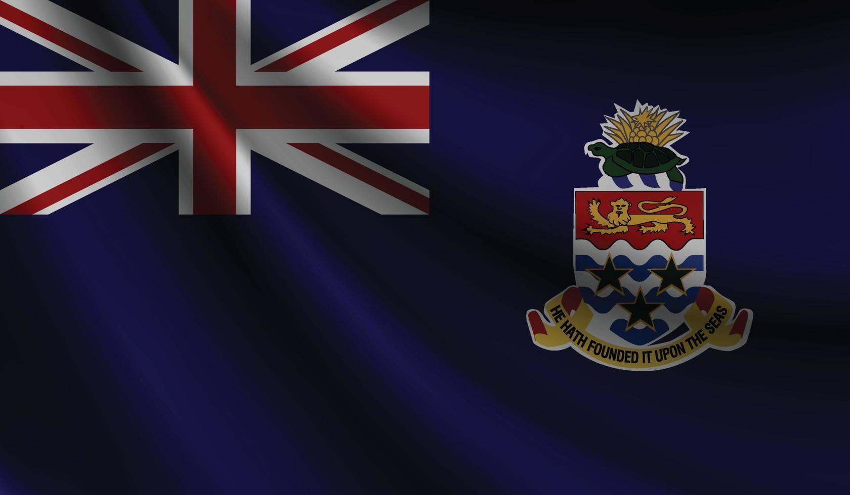 bandera de las islas caimán que agita el fondo para el diseño patriótico y nacional vector