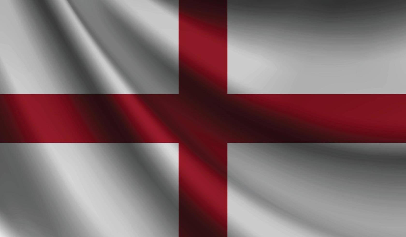 England flag waving. Background for patriotic and national design vector
