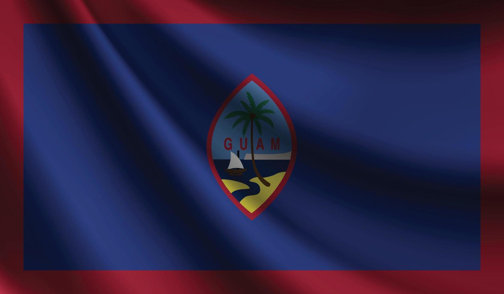 Guam flag waving. Background for patriotic and national design vector