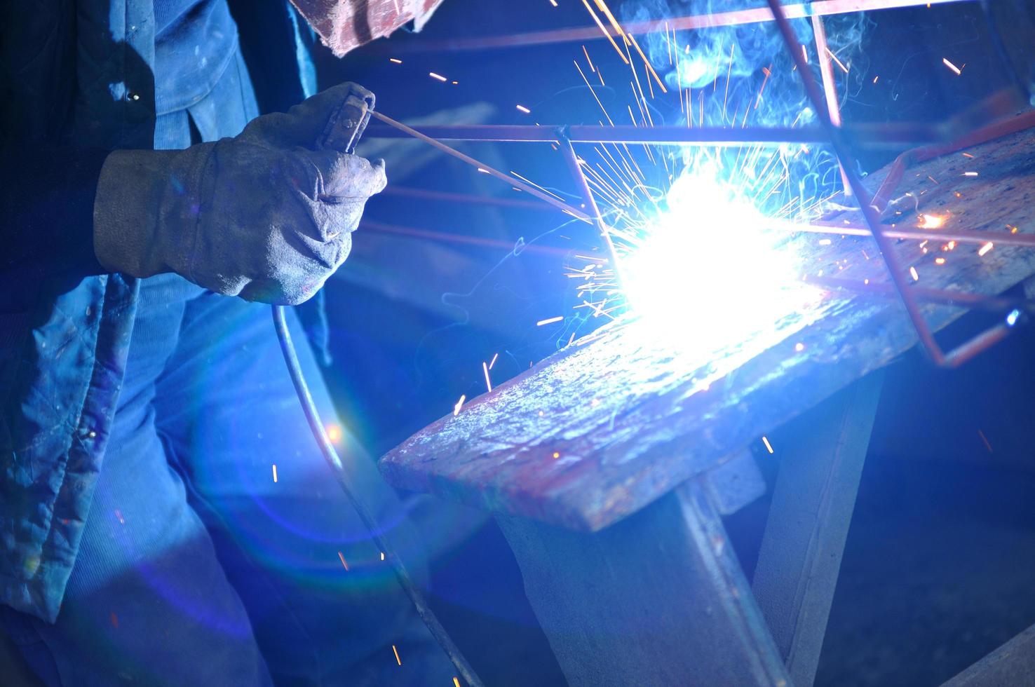 Welder working view photo