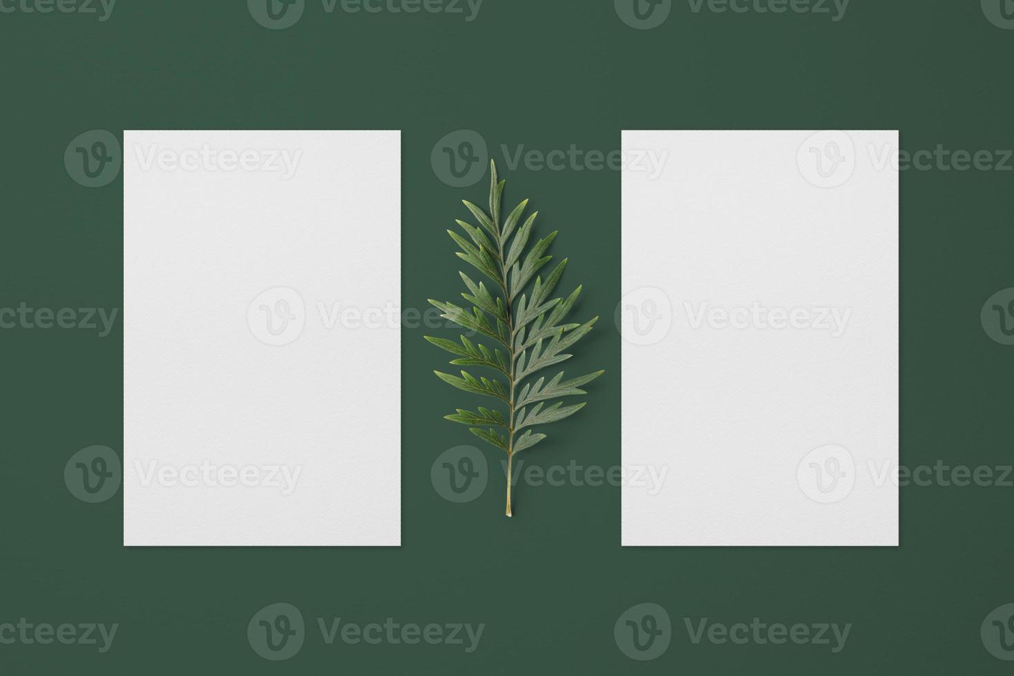 Postcard and Invitation card mockup template photo