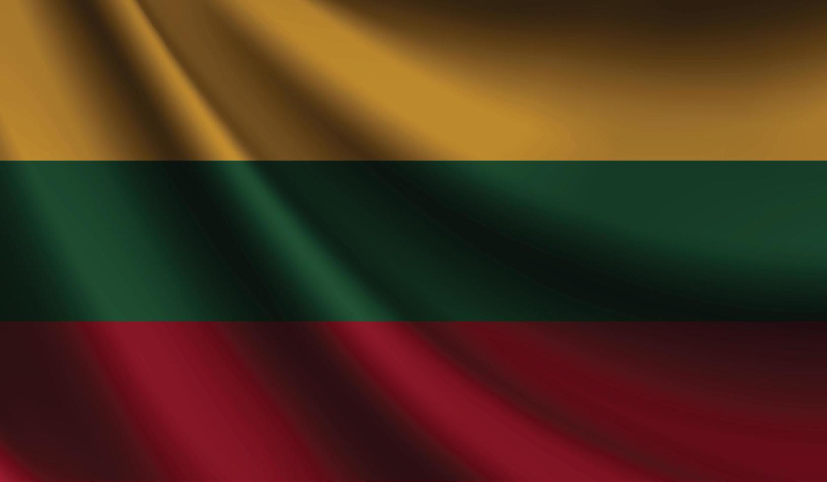 Lithuania flag waving. Background for patriotic and national design vector