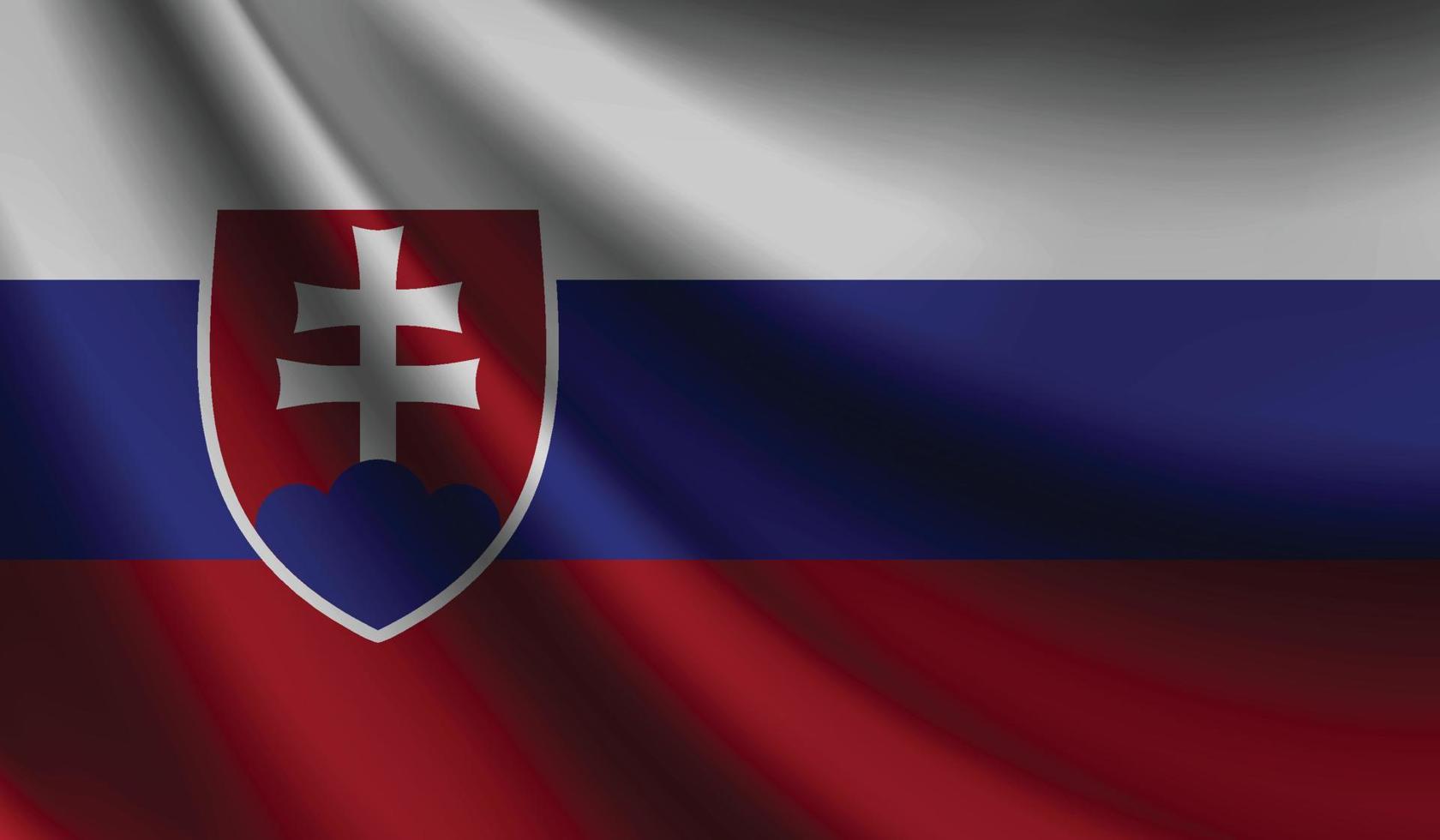 Slovakia flag waving Background for patriotic and national design vector